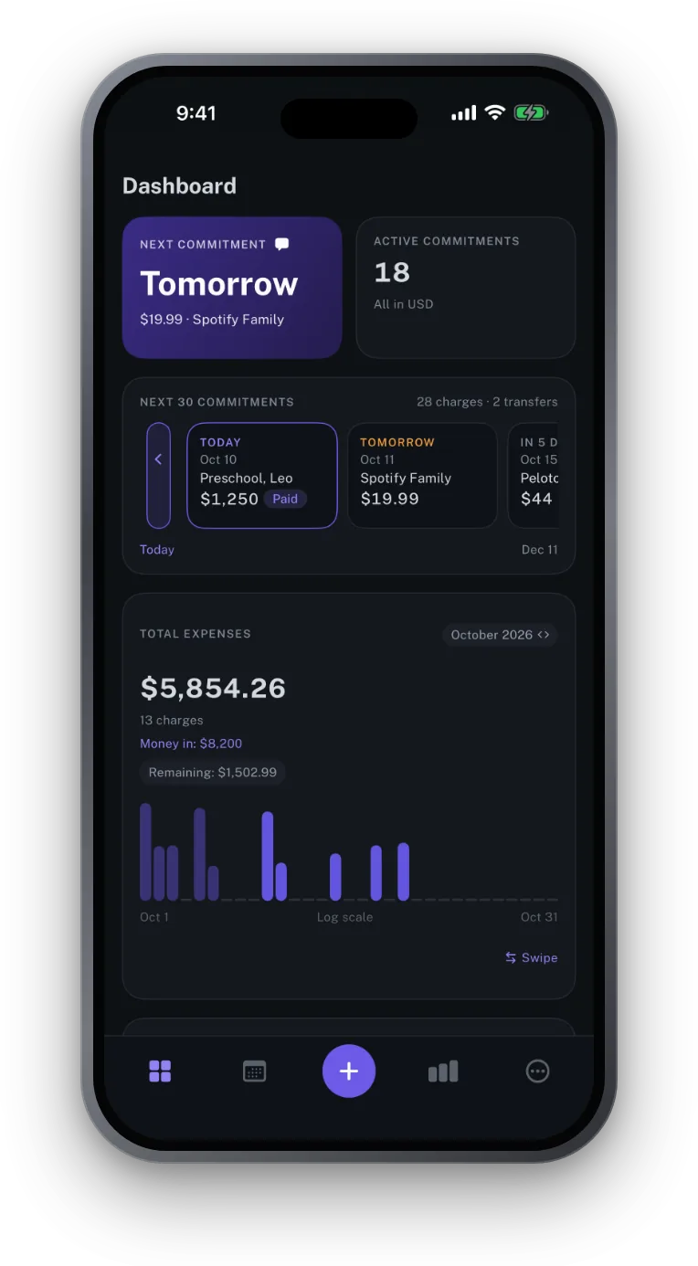 longbook's dashboard on an iPhone